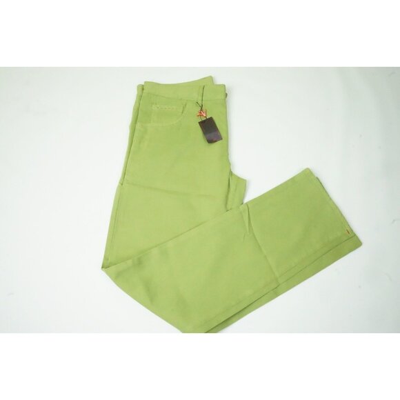 Isaia Napoli Bright Green Cashmere Blend Pocket Zip Fly Pants Sz 48 Brand New